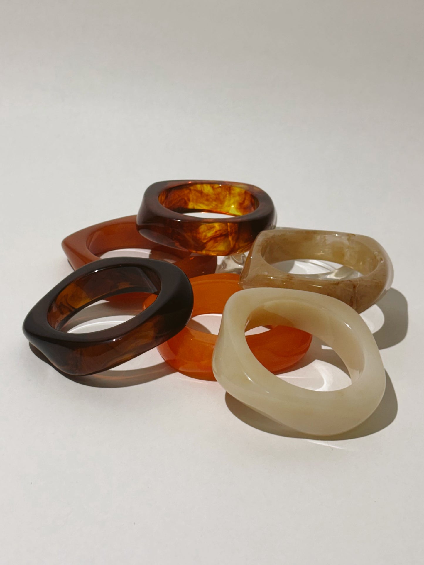 Roly-poly Resin Bangle | Cream