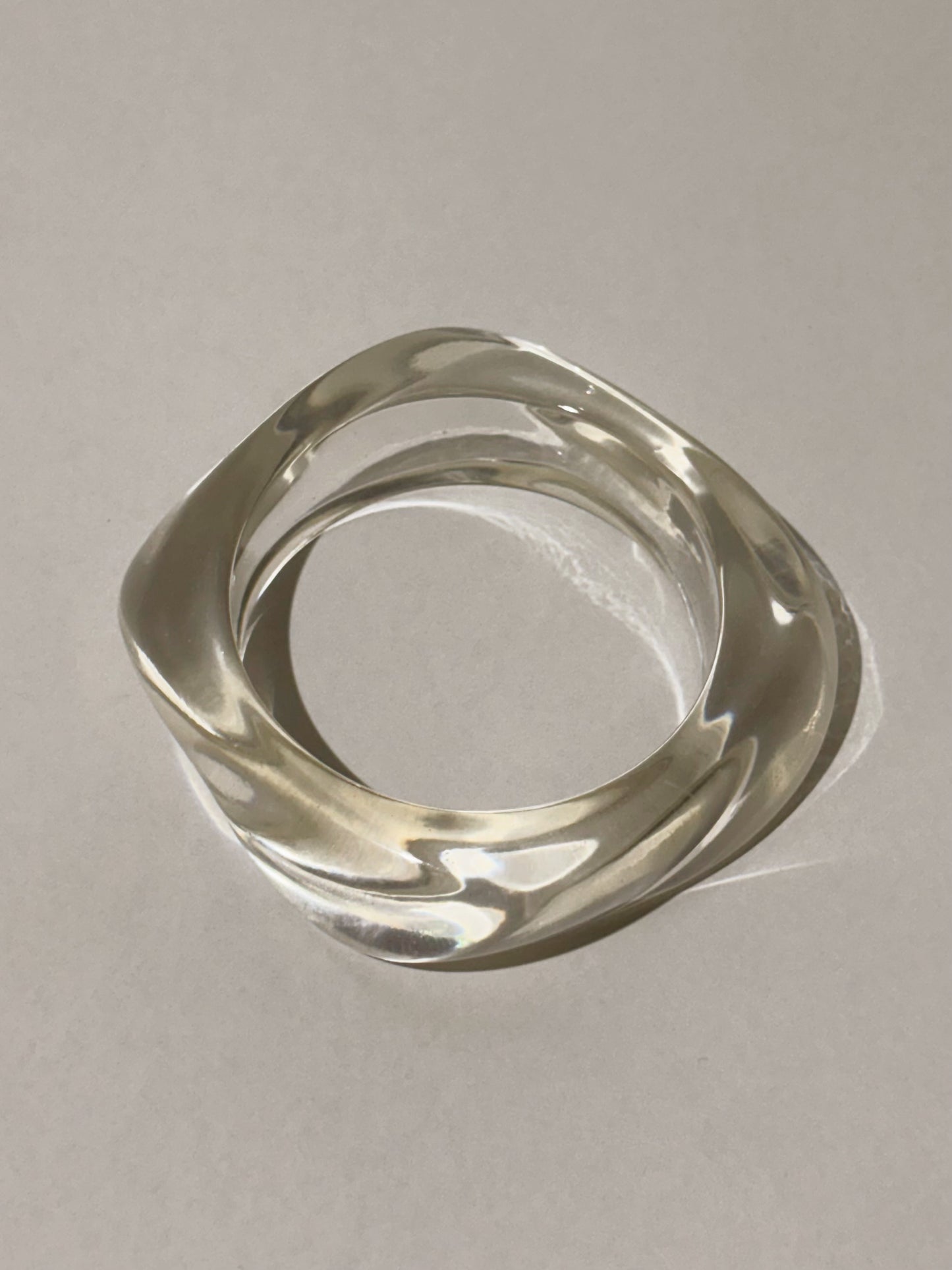 Roly-poly Resin Bangle | Clear