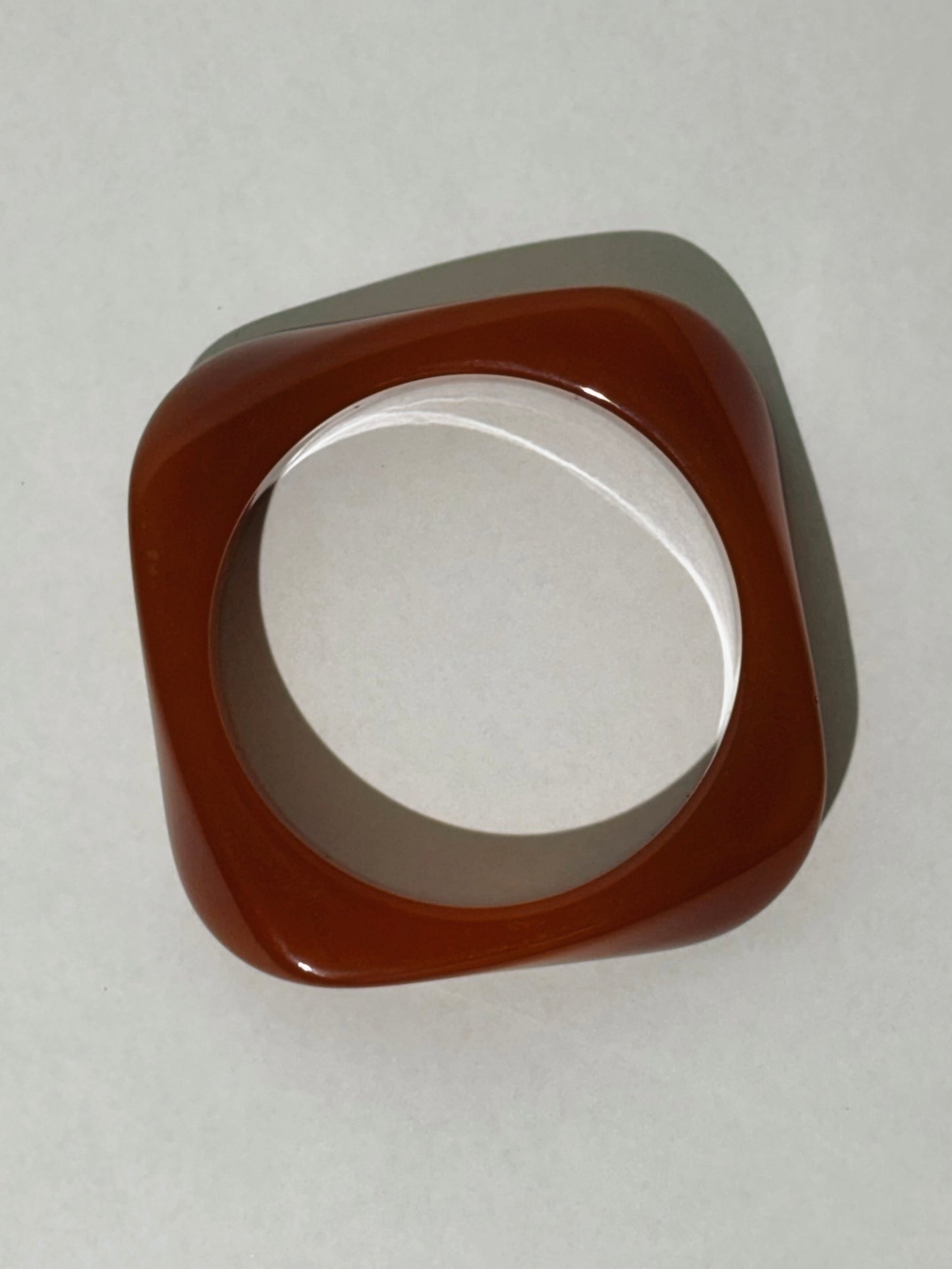 Roly-poly Resin Bangle | Reddish