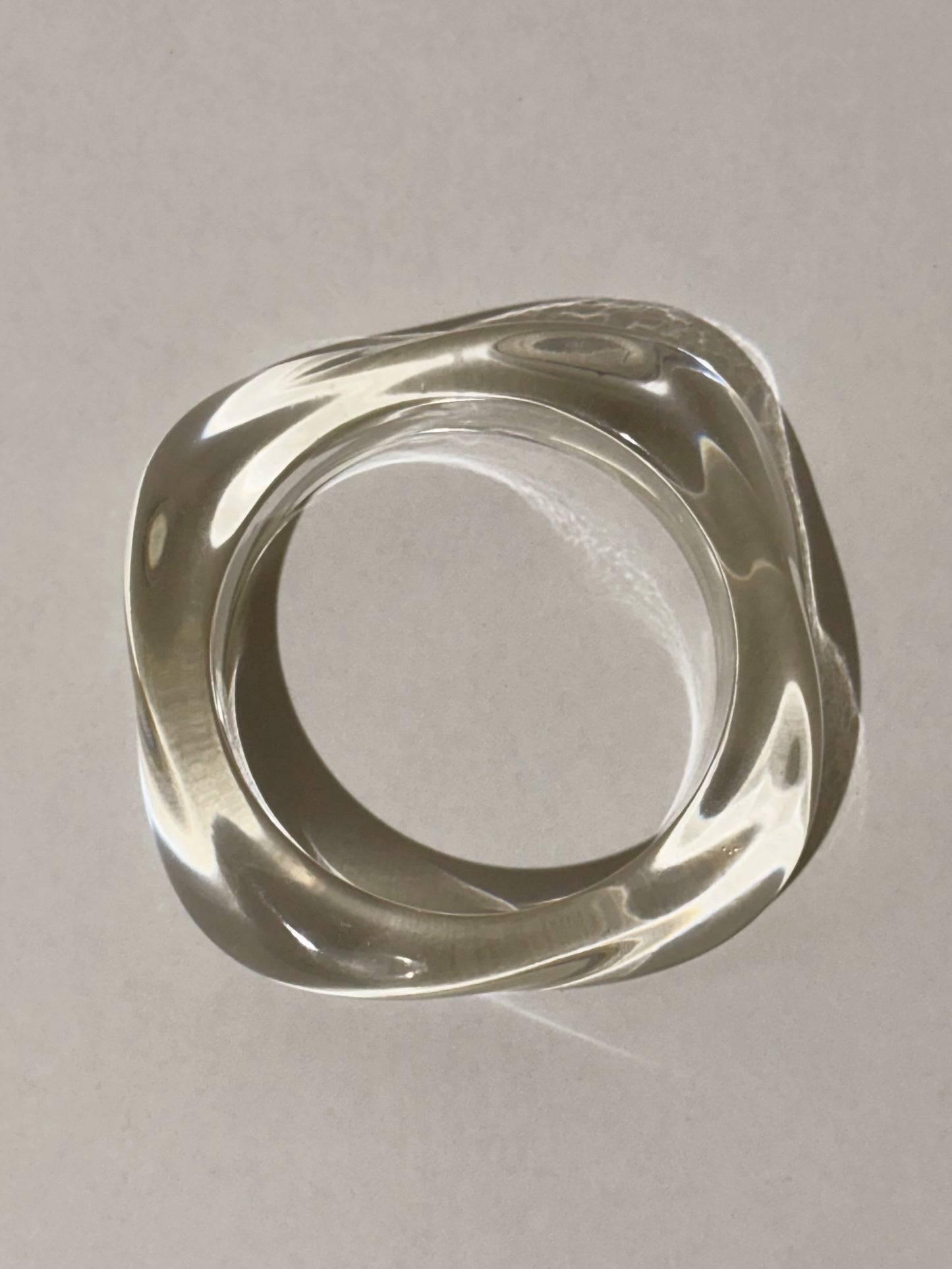 Roly-poly Resin Bangle | Clear