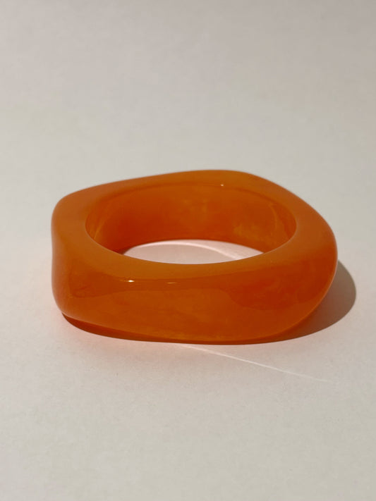 Roly-poly Resin Bangle | Orangey