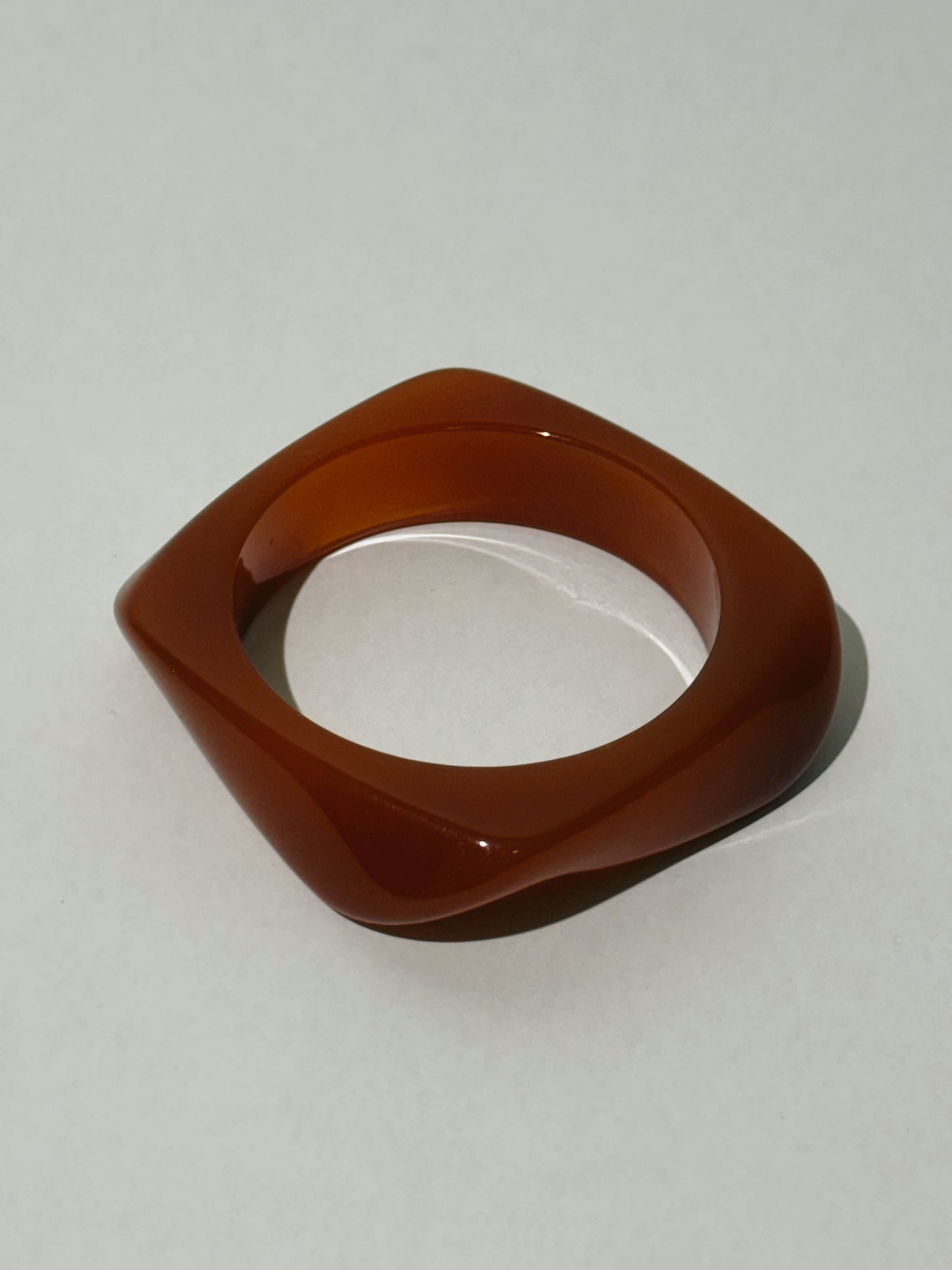 Roly-poly Resin Bangle | Reddish