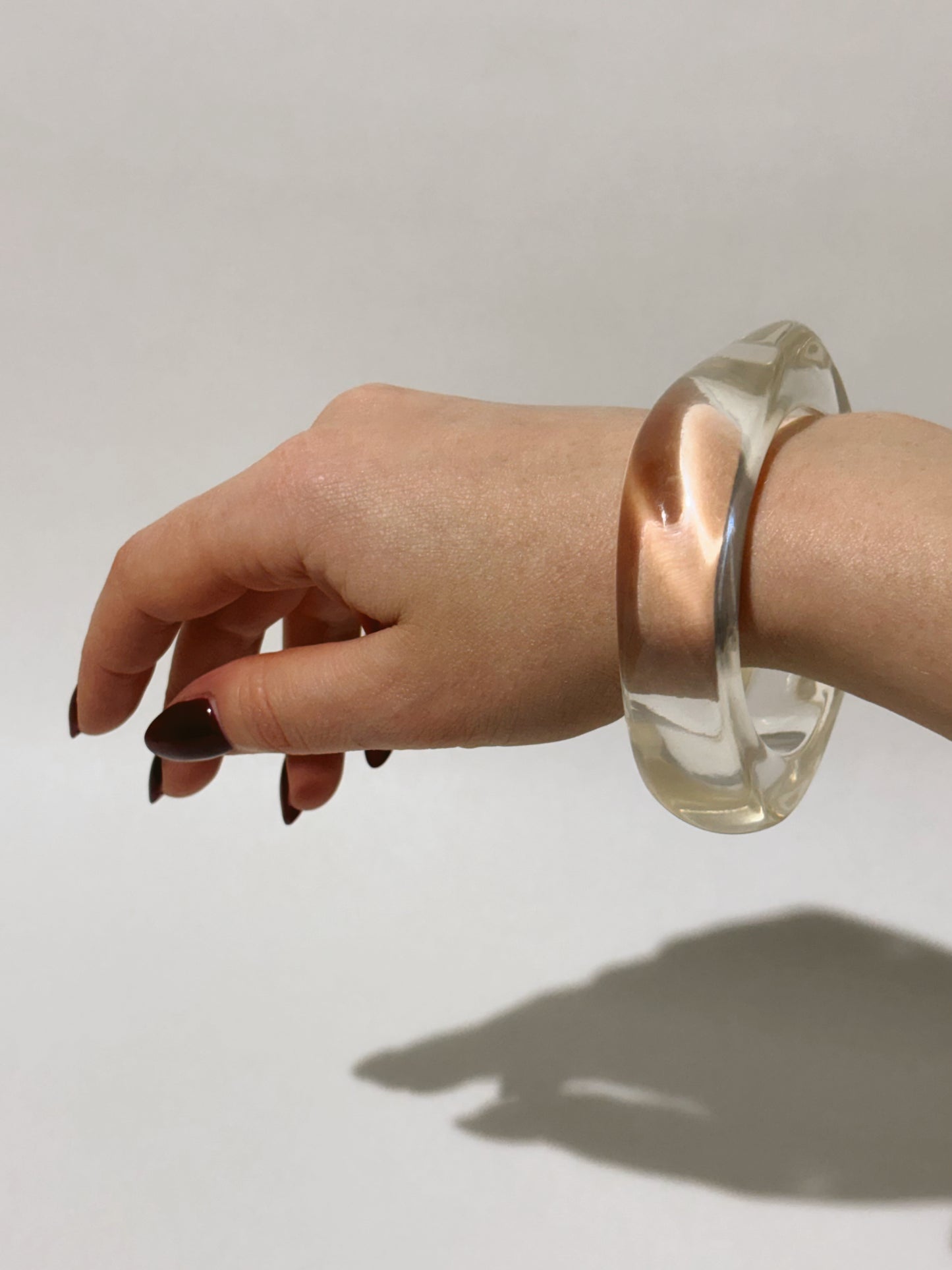 Roly-poly Resin Bangle | Clear