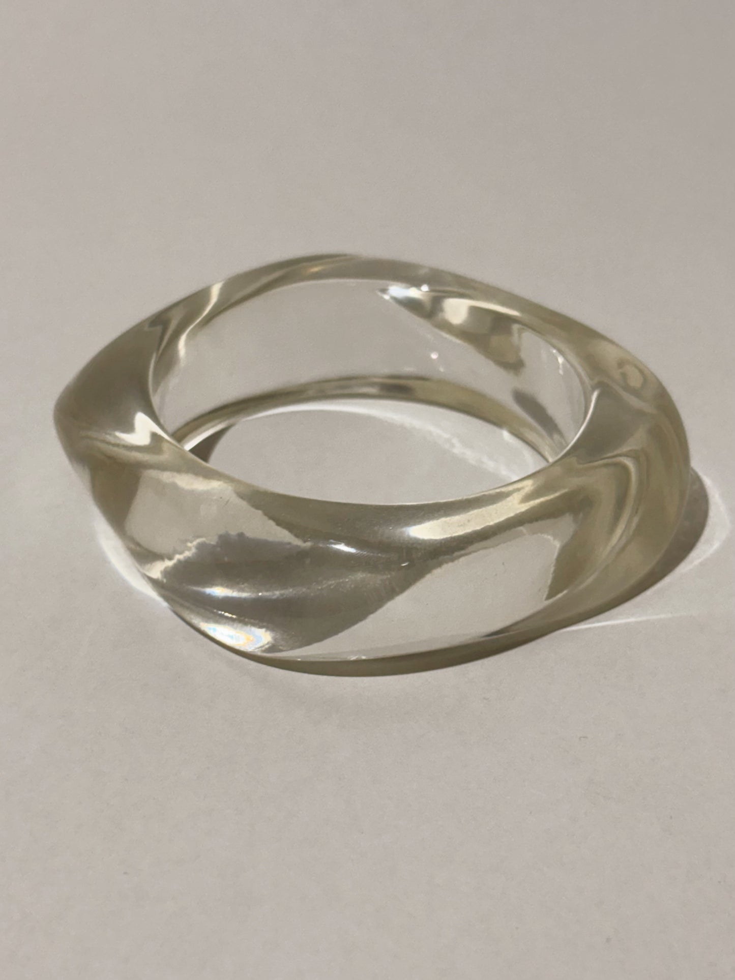 Roly-poly Resin Bangle | Clear