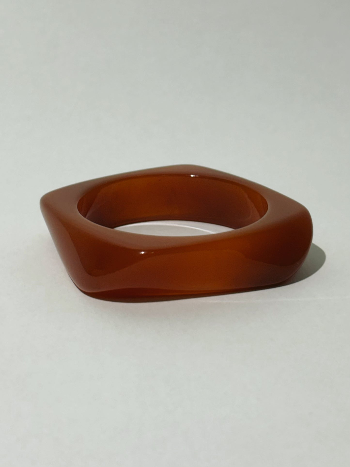 Roly-poly Resin Bangle | Reddish