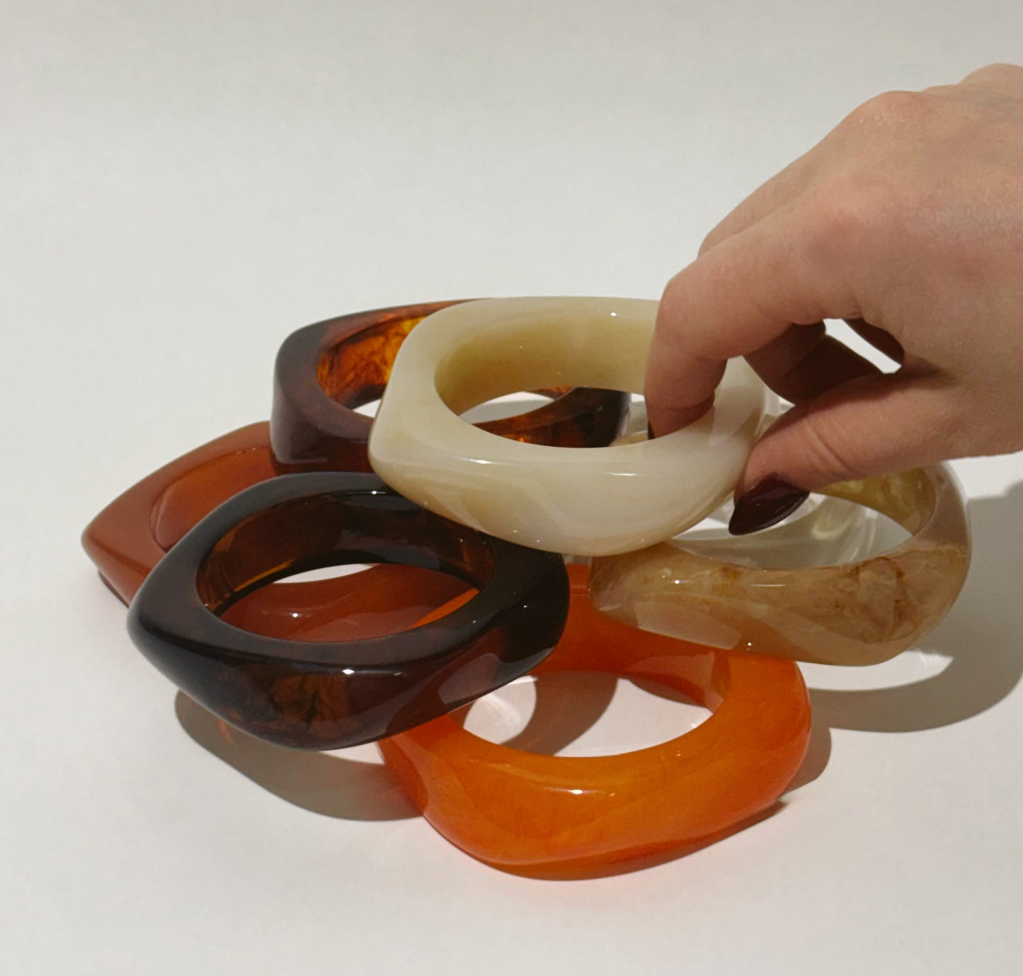 Roly-poly Resin Bangle